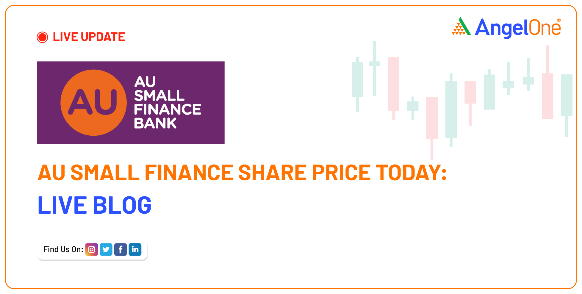 AU Small Finance Bank Ltd Share Price Today - Live Blog for 30 April 2025